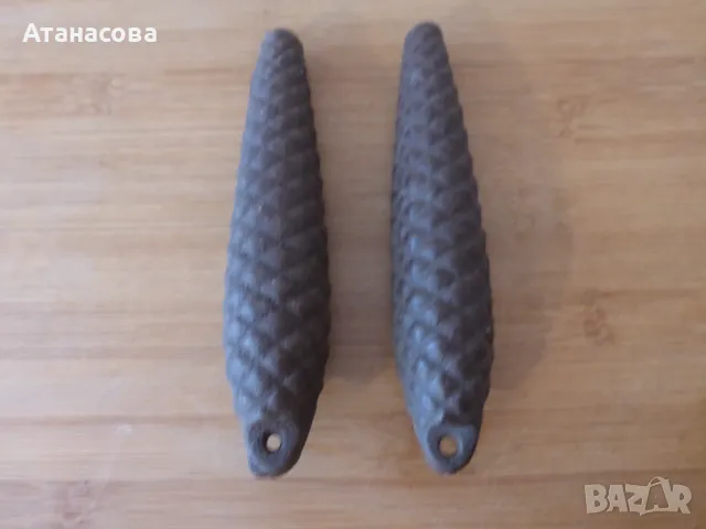 Шишарки тежести за стенен часовник с кукувица, снимка 3 - Антикварни и старинни предмети - 49235531