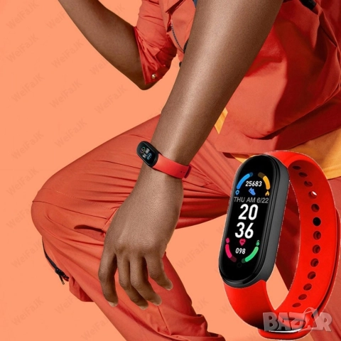 Спортна Bluetooth смарт гривна с крачкомер, мониторинг на пулс и кислород в кръвта, снимка 2 - Гривна - 52721234