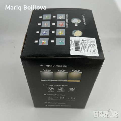 Модерна вентилаторна лампа с форма на цвете, LED осветление, дистанционно, 40W, 1200 лумена, снимка 16 - Полилеи - 53204945