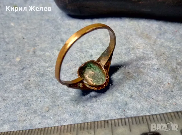 Старинен МЕДЕН ПРЪСТЕН МАЙСТОРСКА ИЗРАБОТКА РЪЧНО ГРАВИРАН 47969, снимка 4 - Антикварни и старинни предмети - 49001410