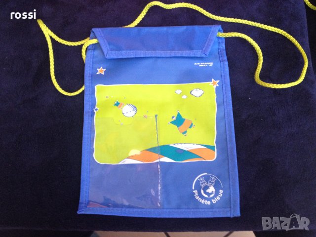 Чантички торбички портмонета за деца Planete Bleue оранжеви и сини 23 х 17 см. торбичка, снимка 3 - Други - 38799188