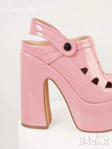 Розови обувки/сандали , снимка 3 - Дамски обувки на ток - 40010318