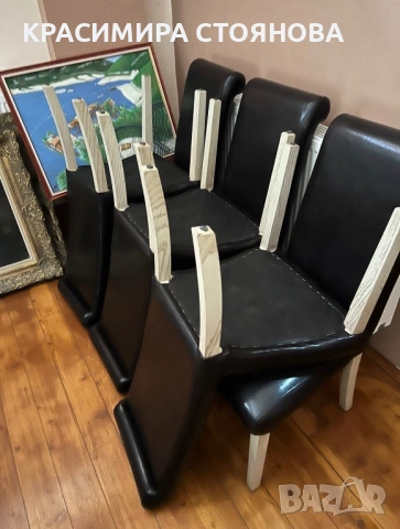 Трапезна маса с 6 стола, снимка 4 - Маси - 53601127