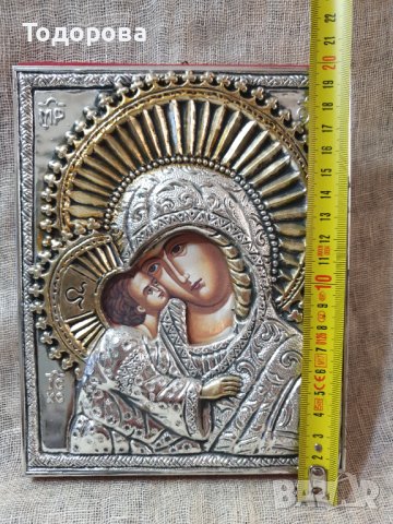 Метална икона, снимка 3 - Антикварни и старинни предмети - 43436584