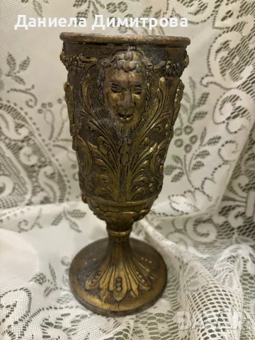 Великолепна барокова ваза, месинг, снимка 3 - Други ценни предмети - 48977074