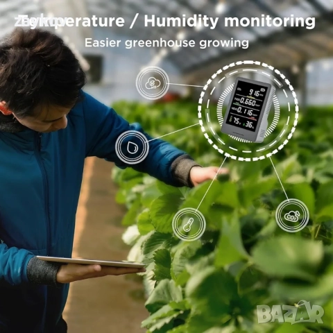 Монитор за качество на въздуха AK3 сив, снимка 3 - Друга електроника - 51761923