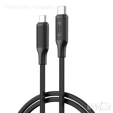 Кабел USB-C - USB-C, XO NB-Q265B 1м в кутия 60W, Черен 