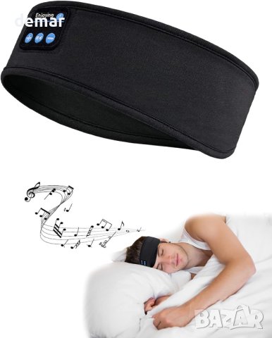 Безжична Bluetooth лента за сън за глава с вградени ултратънки HD стерео високоговорители, черна, снимка 1 - Слушалки и портативни колонки - 44070154
