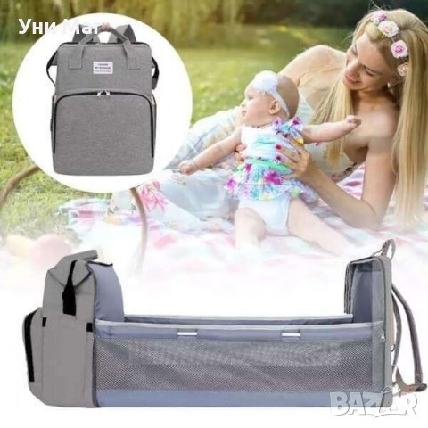 Чанта за бебешка количка, 2 в 1 бебешка раница, многофункционална раница, кошара, повивалник, снимка 2 - Други - 33321974