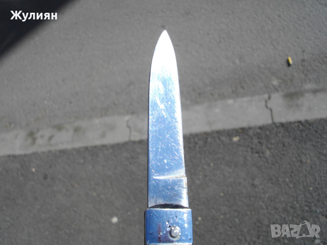 КОЛЕКЦИОНЕРСКО НЕМСКО АВТОМАТИЧНО ДЖОБНО НОЖЧЕ FES, снимка 3 - Антикварни и старинни предмети - 44908132