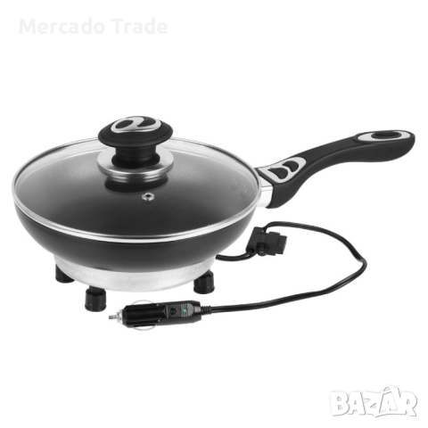 Електрически тиган за кола Mercado Trade, 12V, 150W, Черен