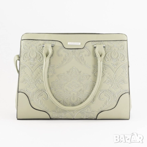 Елегантна дамска чанта с бродирани детайли и много отделения, снимка 5 - Чанти - 52097929