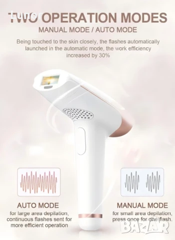 Епилатор за безболезнено окончателно премахване на космите, снимка 7 - Епилатори - 51066481