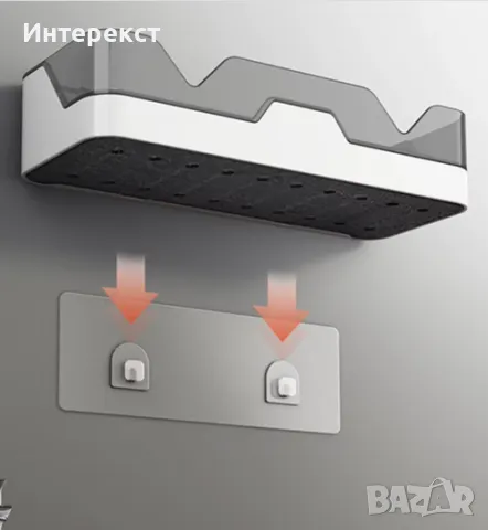 Луксозна Етажерка за Баня Без Пробиване, снимка 4 - Етажерки - 49122347