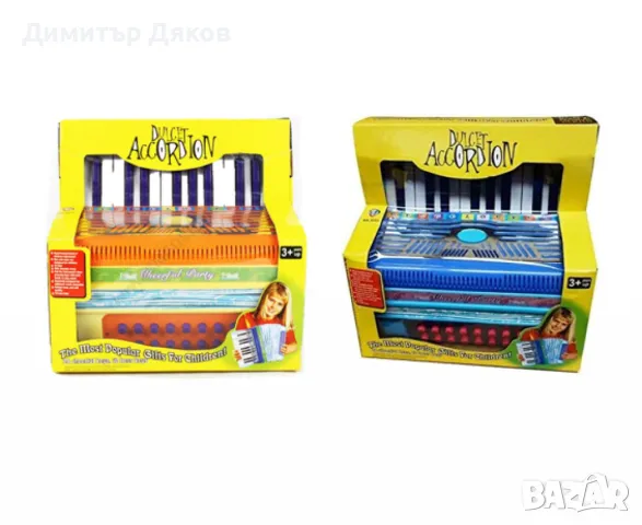 Детски музикален акордеон - цветен и образователен