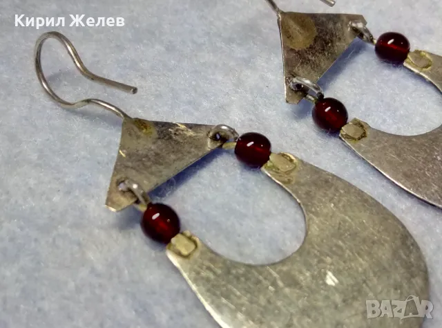 Старинни ВЪЗРОЖДЕНСКИ СРЕБЪРНИ ОБЕЦИ СРЕБРО ВИСОКА ПРОБА с МЪНИСТА РЪЧНА КУЮМДЖИЙСКА ИЗРАБОТКА 42933, снимка 8 - Антикварни и старинни предмети - 49866054