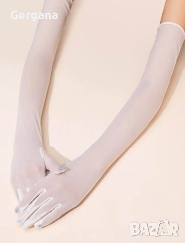 бели ръкавици от тюл, снимка 2 - Ръкавици - 43914937