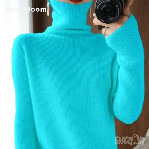 Дамска плюшена блуза поло , снимка 3 - Блузи с дълъг ръкав и пуловери - 48950207