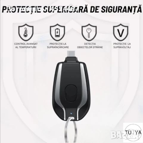 Мини преносима батерия тип ключодържател, 1500 mAh - За iPhone (без iPhone 15), снимка 9 - Външни батерии - 49274387