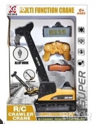 КАМИОН БАГЕР С КРАН С ДИСТАНЦИОННО УПРАВЛЕНИЕ С ЗВУК И СВЕТЛИНА 20041, снимка 2 - Коли, камиони, мотори, писти - 47684634