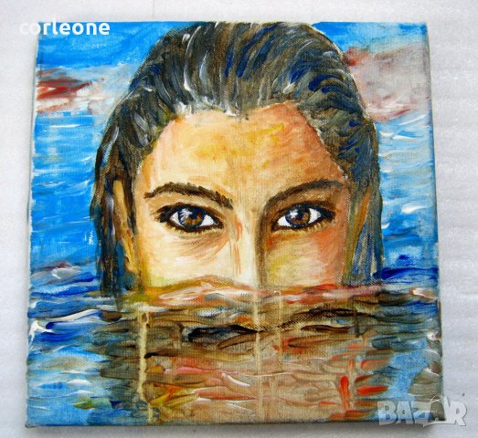 Картина 25х25 ръчно рисувана акрил с подрамка