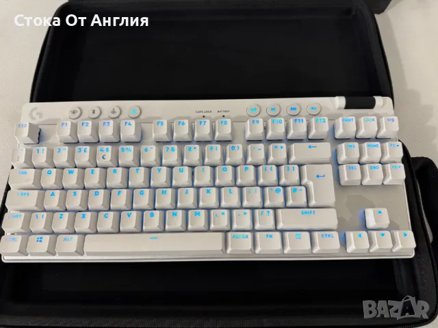 Kлавиатура Геймърска  Logitech Pro X TKL White Lightspeed, снимка 6 - Клавиатури и мишки - 50006203