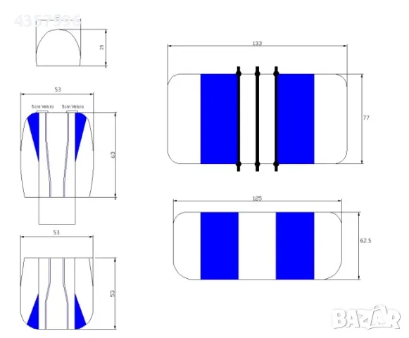 Тапицерия за кола, Универсална, Еко кожа, Черна, 8 части, снимка 7 - Аксесоари и консумативи - 48758291
