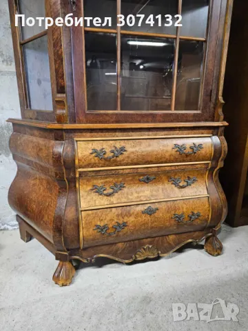 Витрина с интарзия в стил Чипъндейл, снимка 3 - Секции и витрини - 49667758