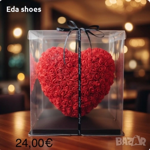 Декоративно сърце от изкуствени рози !, снимка 2 - Други - 53077544