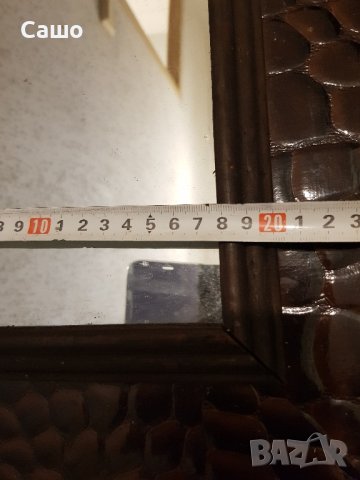 Огледало дървена рамка с релефна кожа, снимка 4 - Огледала - 39453964