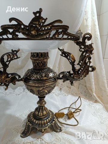 антична месингова лампа 332, снимка 2 - Антикварни и старинни предмети - 43032549