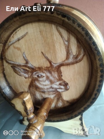 дъбово буре 10л, снимка 3 - Бидони, бурета и бъчви - 43931677