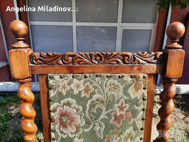 винтидж кресла с подлакътници от дъбов масив , снимка 5 - Столове - 48296129