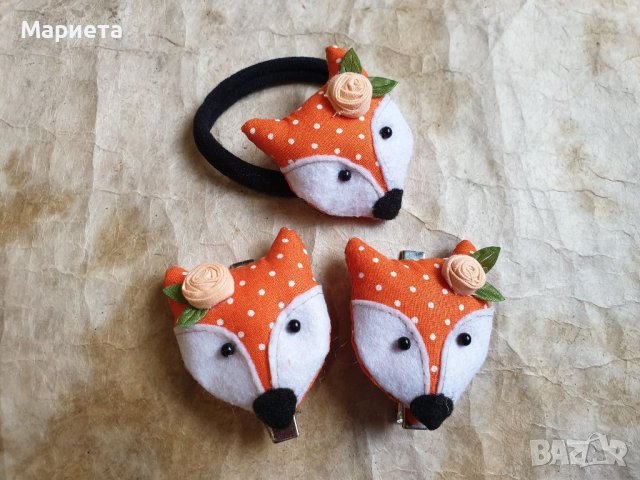 Диадема,Фиби,ластик за коса с лисички Ръчна Изработка Аксесоари за коса с лисица Лисици Лисана, снимка 2 - Аксесоари за коса - 38341573