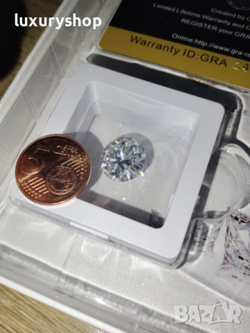 Диамант Лаб - М 12 карата нов, моисанит с сертификат и луксозна кутия, снимка 3 - Бижутерийни комплекти - 53065890
