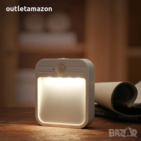 Maclean MCE236 LED лампа с PIR сензор за движение, нощна лампа, USB, акумулаторна 