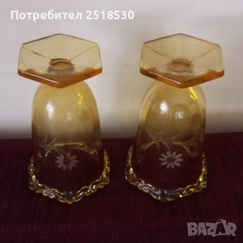 Старинни стъклени вази, снимка 2 - Антикварни и старинни предмети - 52559054