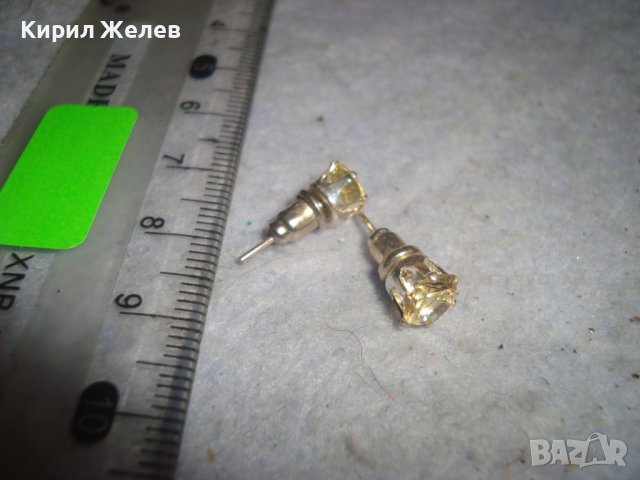 МИНИАТЮРНИ КРАСИВИ ПОСРЕБРЕНИ ОБЕЧКИ с ЦВЕТЕН ФАСЕТ - КРИСТАЛ 24750, снимка 3 - Обеци - 36629242