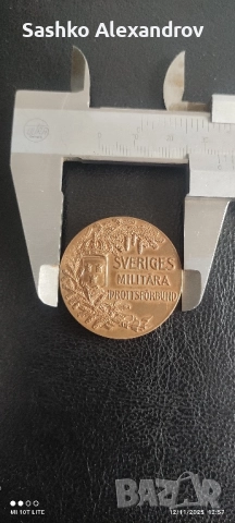 Бронзов медал - шведска военна спортна асоциация, снимка 6 - Други ценни предмети - 52387976