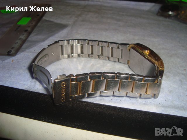 CASIO - МАРКОВ КВАРЦОВ ЯПОНСКИ ПОЗЛАТЕН ЧАСОВНИК с ОРИГИНАЛНА СТОМАНЕНА НЕРЪЖДАЕМА ВЕРИЖКА 27359, снимка 18 - Мъжки - 36694770