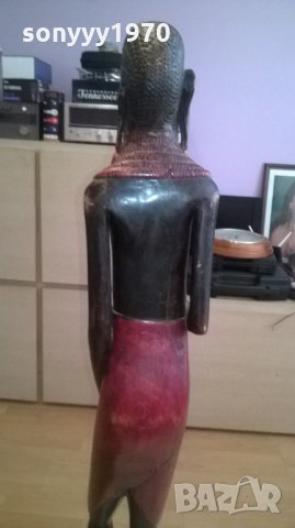 афро дама-дървена фигура-5кг-92см-внос швеицария, снимка 13 - Колекции - 26373046