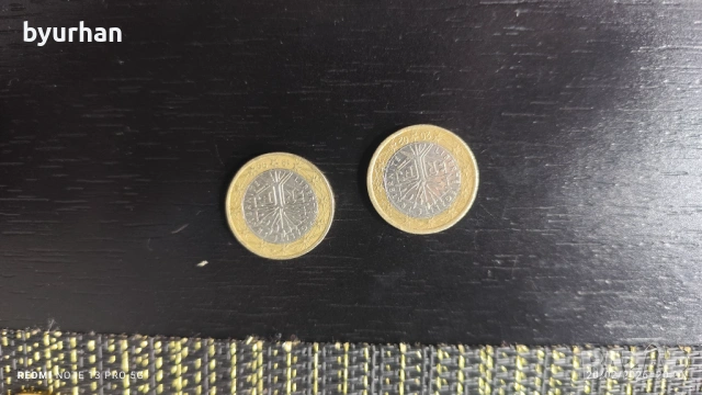 Описание Рядка монета 1 евро 1999г. Франция с дърво на живота, снимка 4 - Други ценни предмети - 53172138