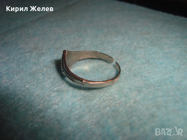 СТАР ФЛОРАРЕН ПОСРЕБРЕН ВИНТИДЖ АРТ ПРЪСТЕН 26444, снимка 6 - Антикварни и старинни предмети - 34806241