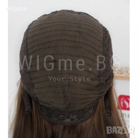 Дълга права кестенява лейс фронт перука Бенет, снимка 7 - Аксесоари за коса - 26096569