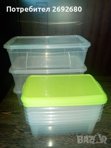 Нови комплекти от 6бр. или от 3бр. прозрачни кутии за съхранение , снимка 8 - Кутии за съхранение - 49368789