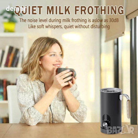 LiveGo Електрически разпенител за мляко 5 в 1, за топла и студена пяна, снимка 4 - Други - 51891712