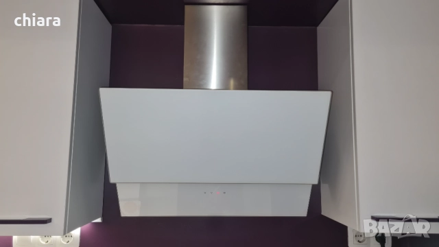 Стенен аспиратор бяло стъкло 500м³, снимка 3 - Абсорбатори - 52385636