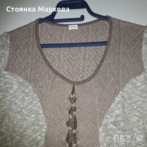 Дамска блуза плетиво и дантела, снимка 2 - Блузи с дълъг ръкав и пуловери - 53606662