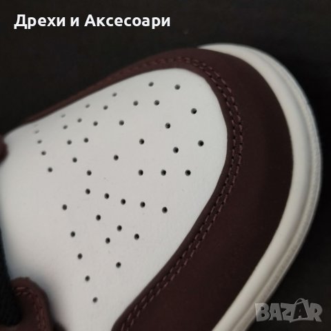 Nike Air Jordan 1 Low Mocha Chocolate Crimson Bliss Brown Размер 43 Номер Обувки Маратонки Нови , снимка 5 - Маратонки - 38451293