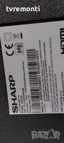 MAIN BOARD TP.MS3463S.PB713 ,for ,SHARP 40BF2E DISPLAY​ JE400D3HE2N, снимка 8 - Части и Платки - 38306080